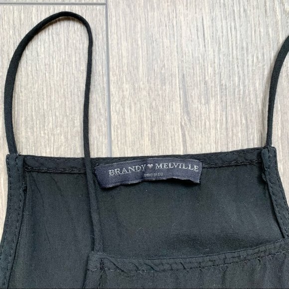 Brandy Melville Black Crop Tank Top One Size - Picture 5 of 10